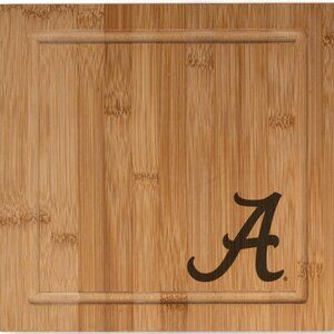 Alabama Crimson Tide Bamboo Cheese Board with Utensils From The Memory Company